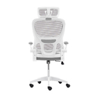 Cadeira Escritório Ergonômica Cinza Com Suporte Lombar Estofa