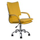 Cadeira Escritório Executiva Desenho Italiano Amarelo