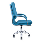 Cadeira Escritório Executiva Desenho Italiano Azul Tifanny