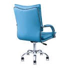 Cadeira Escritório Executiva Desenho Italiano Azul Tifanny