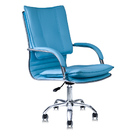 Cadeira Escritório Executiva Desenho Italiano Azul Tifanny