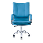 Cadeira Escritório Executiva Desenho Italiano Azul Tifanny