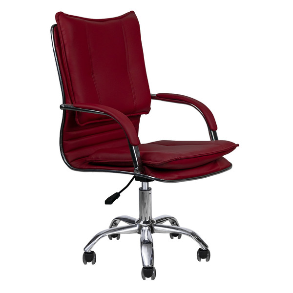 Cadeira Escritório Executiva Desenho Italiano Cereja