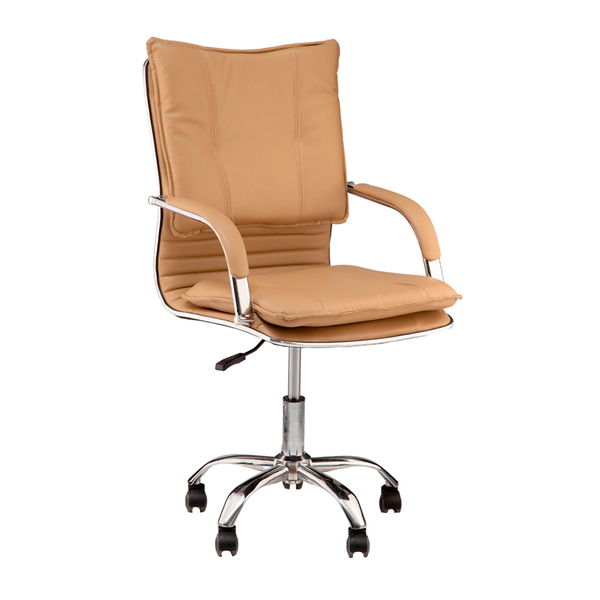 Cadeira Escritório Executiva Desenho Italiano Nude Bege
