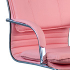 Cadeira Escritório Executiva Desenho Italiano Rosa Claro