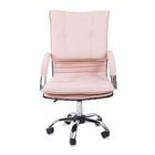 Cadeira Escritório Executiva Desenho Italiano Rosa Claro