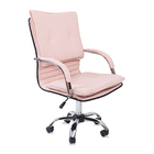 Cadeira Escritório Executiva Desenho Italiano Rosa Claro
