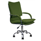 Cadeira Escritório Executiva Desenho Italiano Verde Musgo