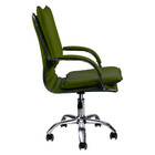 Cadeira Escritório Executiva Desenho Italiano Verde Musgo