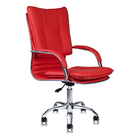 Cadeira Escritório Executiva Desenho Italiano - Vermelho