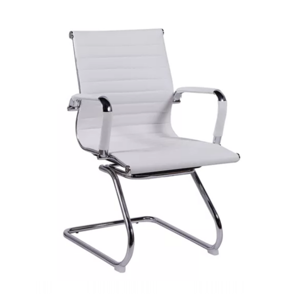 Cadeira Escritório Fixa Branca Mk-5523fb - Makkon