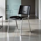 Cadeira Escritório Fixa Empilhável Hotel Auditório Elo Preto