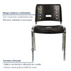 Cadeira Escritório Fixa Empilhável Hotel Auditório Elo Preto