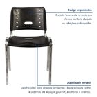 Cadeira Escritório Fixa Empilhável Hotel Auditório Elo Preto