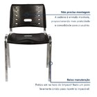 Cadeira Escritório Fixa Empilhável Hotel Auditório Elo Preto