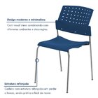 Cadeira Escritório Fixa Empilhável Hotel Auditório Movie Azul