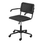 Cadeira Escritório Giratória Base Rodízio Palhinha Com Braço