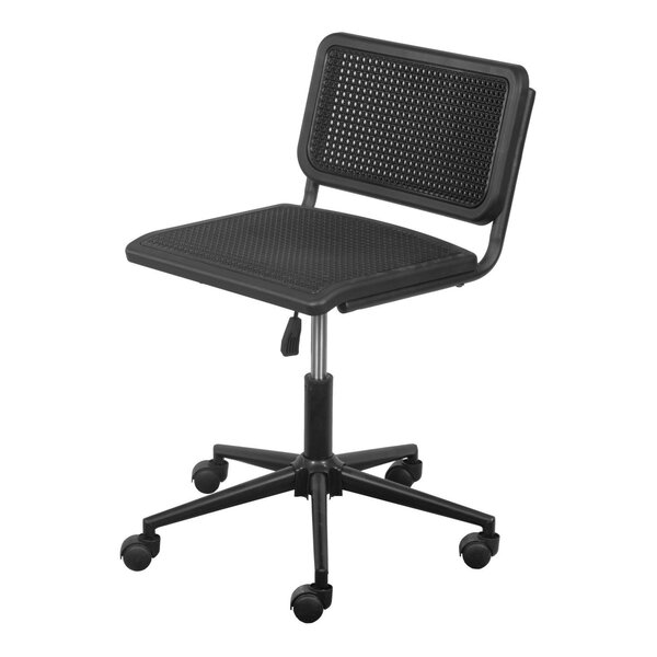 Cadeira Escritório Giratória Base Rodízio Palhinha Sem Braço