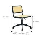 Cadeira Escritório Giratória Base Rodízio Palhinha Sem Braço