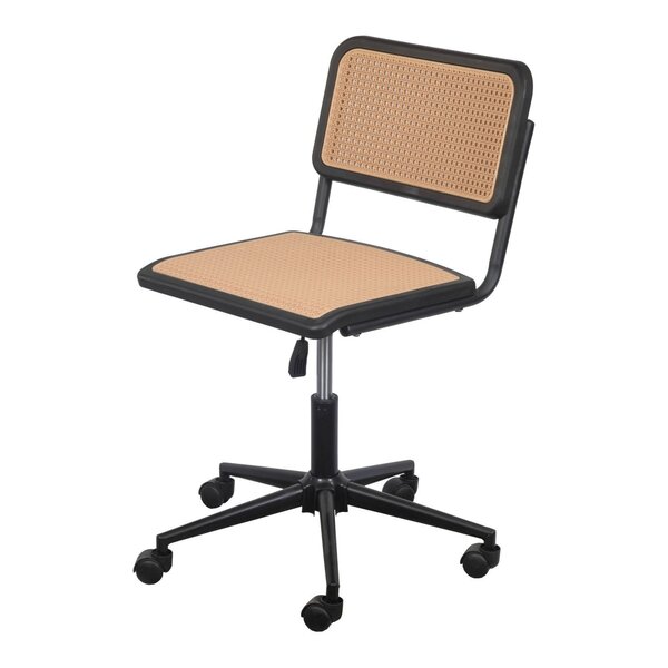 Cadeira Escritório Giratória Base Rodízio Palhinha Sem Braço