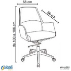 Cadeira Escritório Giratória Diretor Atlanta Rivatti Revestim