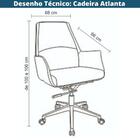Cadeira Escritório Giratória Diretor Atlanta Rivatti Revestim