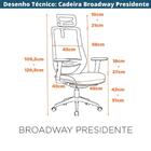 Cadeira Escritório Giratória Nr-17 Broadway Slide Presidente
