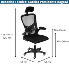 Cadeira Escritório Giratória Nr-17 Presidente Bogotá Or Desig