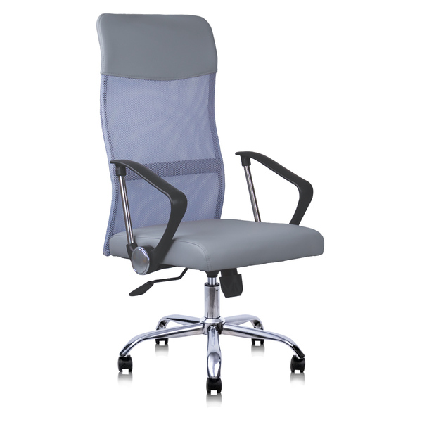 Cadeira Escritório Giratória Presidente Detroit Cinza Pppr Ba