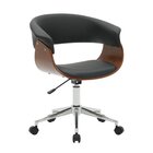 Cadeira Escritório Giratória Regulável Corino Turim Preto/ama