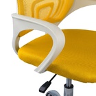 Cadeira Escritório Giratória Wave Com Encosto Em Tela Amarela