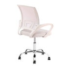 Cadeira Escritório Giratória Wave Com Encosto Em Tela Branca/