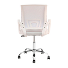 Cadeira Escritório Giratória Wave Com Encosto Em Tela Branca/
