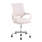 Cadeira Escritório Giratória Wave Com Encosto Em Tela Branca/