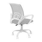 Cadeira Escritório Giratória Wave Com Encosto Em Tela Cinza/p