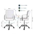 Cadeira Escritório Gomos Office  Giratória Com Ajuste De Altu