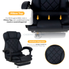 Cadeira Escritório Home Office Diana Pillow Top Cor Preta Com