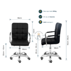 Cadeira Escritório Home Office Gomos Giratória Com Ajuste De