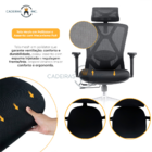 Cadeira Escritório Home Office Master Ergonômica Apoio Cabeça