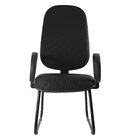 Cadeira Escritório Interlocutor Base Fixa Sky Metal Wood Desi