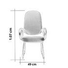 Cadeira Escritório Interlocutor Base Sky Com Braço Orelha Met