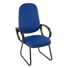 Cadeira Escritório Interlocutor Base Sky Com Braço Orelha Met