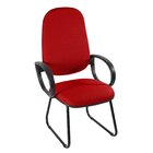 Cadeira Escritório Interlocutor Base Sky Com Braço Orelha Met