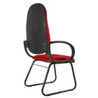 Cadeira Escritório Interlocutor Base Sky Com Braço Orelha Met