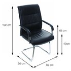 Cadeira Escritório Interlocutor Fixa Corino Base Cromada Esto