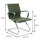 Cadeira Escritório Interlocutor Fixa Esteirinha Corino 3301 C