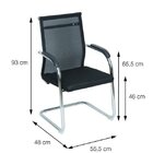 Cadeira Escritorio Interlocutor Fixa Tela Mesh Roma 3312 Preto