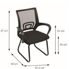 Cadeira Escritório Interlocutor Fixa Tela Mesh Tok 3310 Cinza