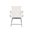 Cadeira Escritório Interlocutor Stripes Fixa Pu Branca