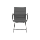 Cadeira Escritório Interlocutor Stripes Fixa Pu Cinza